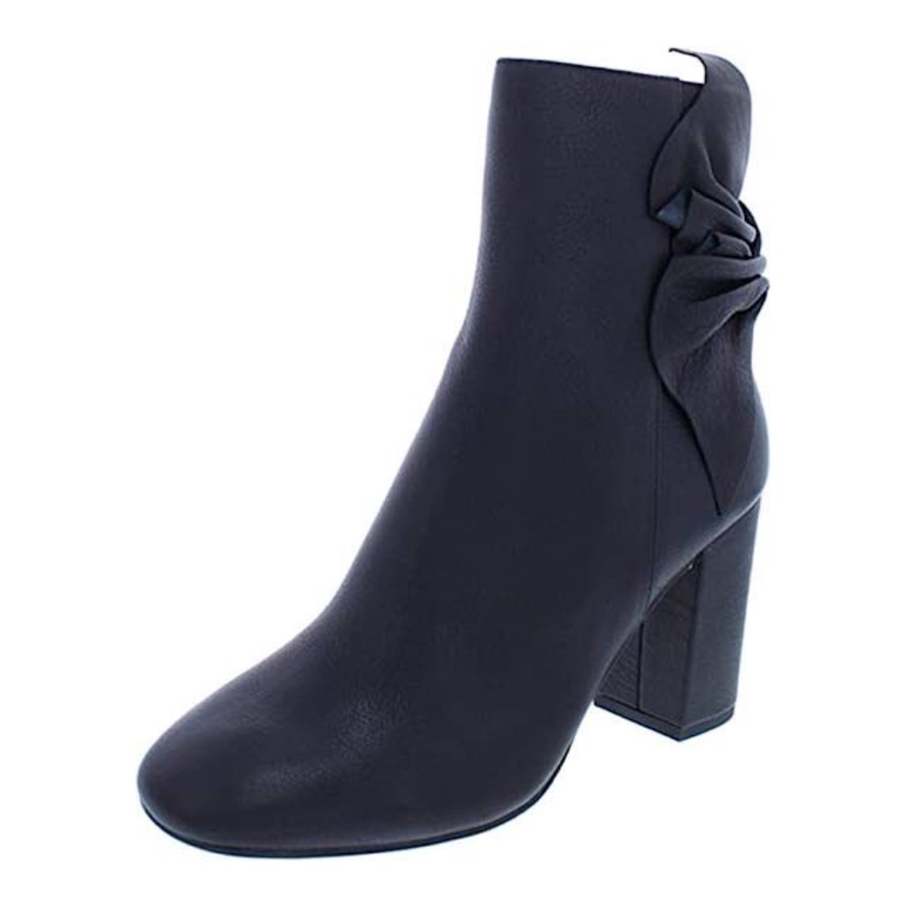 Avec Les Filles Womens Remi Suede Ribbon Booties Black 11 Medium (B,M)